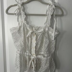 Like new Ulla Johnson Cream Eyelet Lace Top